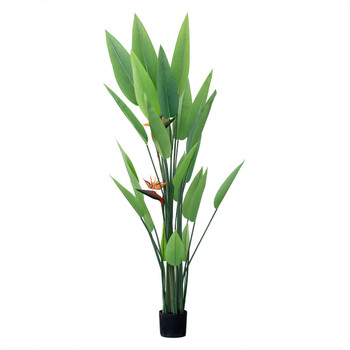Artificial Bird of Paradise Tree with Flower in Pot