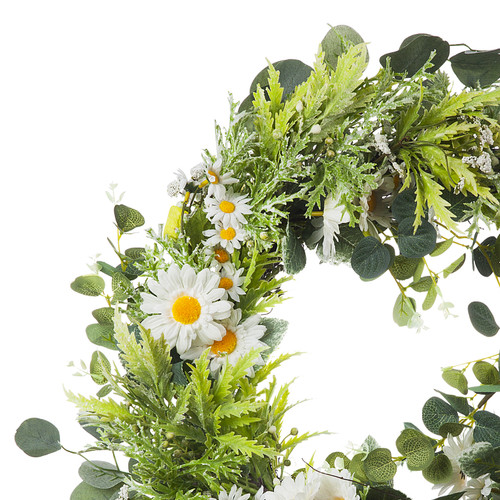 22" Artificial Daisy Flower Wreath for Front Door