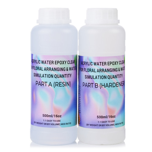 Floral Craft Water and Craft Simulated Water Floral Cast Epoxy Resin for Floral Arrangement A/B 32 OZ Kit