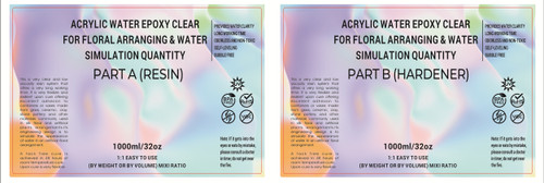 Floral Craft Water and Craft Simulated Water Floral Cast Epoxy Resin for Floral Arrangement A/B 64 OZ Kit