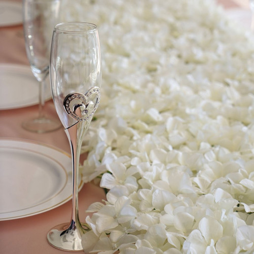 12 Pack 33 Sq ft. UV Protected 3D Silk Hydrangea Flower Wall Mat Panel(Cream)