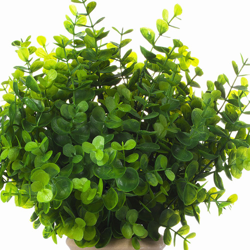 12 inch Artificial Eucalyptus Grass Topiary in Pot