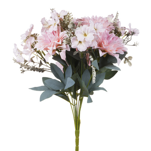 20" Artificial Dahlia Flower Bush (Pink)