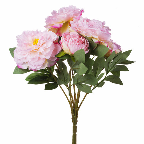 20"Artificial Peony Flower Bush with 7 Large Flower Head (Pink)