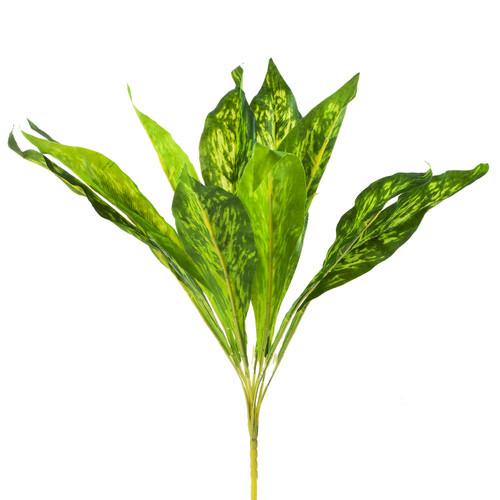 Faux Green Leaves Bush Set of 2