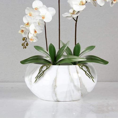 Faux Orchid Leaves Artificial Phalaenopsis Leaf 2pcs