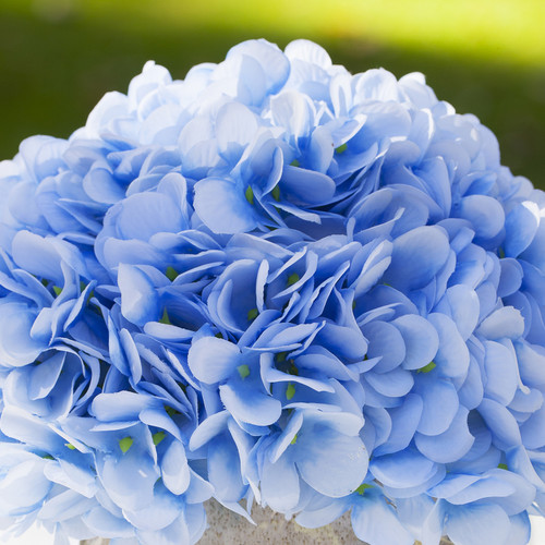 Artificial Silk Hydrangea Flower  in Ceramic Pot (Blue)