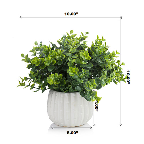 10 inch Artificial Eucalyptus Grass in Pot