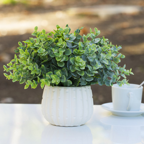 10 inch Artificial Eucalyptus Grass in Pot