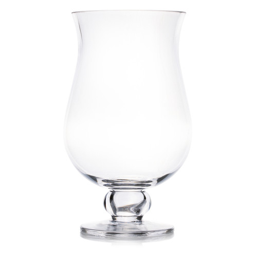 Unique Hurricane Clear Glass Vase 4.5" W 8.0" H