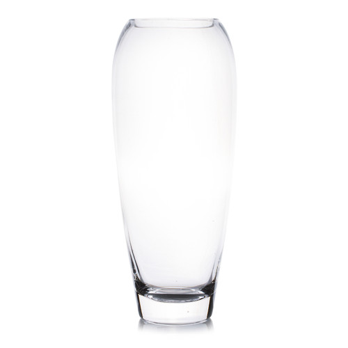 Unique Clear Glass Vase 4.5" W 11.5" H