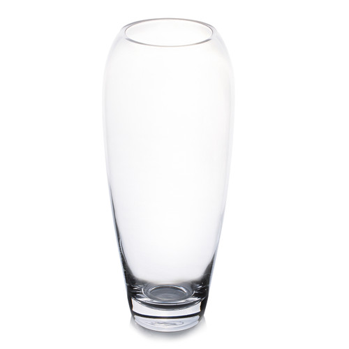 Unique Clear Glass Vase 4.5" W 11.5" H