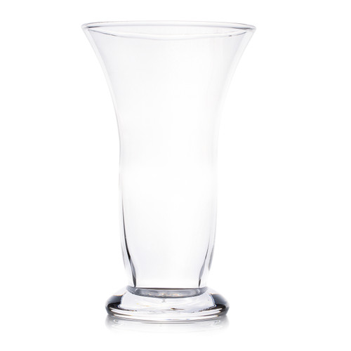 Clear Glass Vase H 8.5" W 5.5"