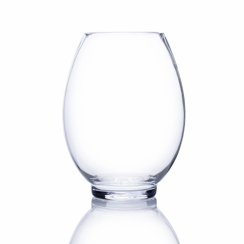 Clear Bullet Bouquet Glass Vase 5" W 7.0"H
