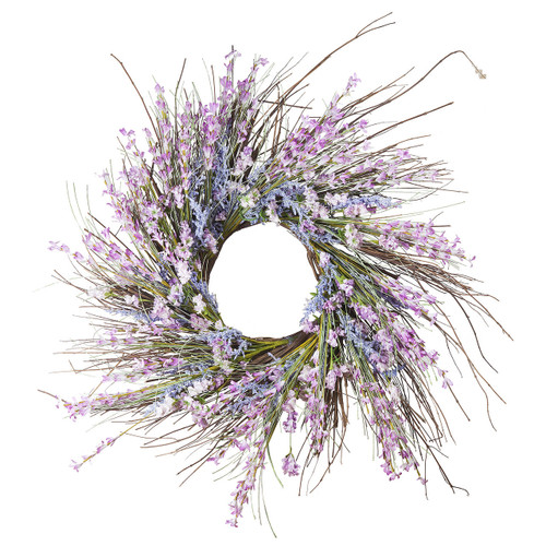 24" Artificial Spring Flower Wreath