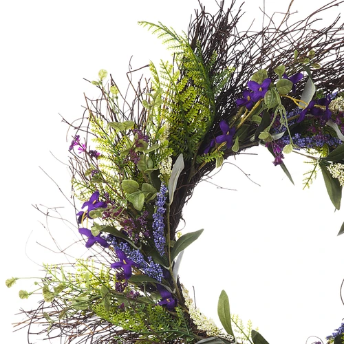 22" Artificial Lavender Flower Wreath