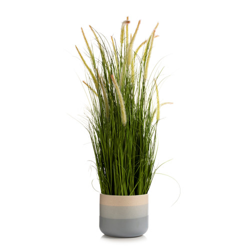Artificial Horsetail Reed Grass with Black Foam
