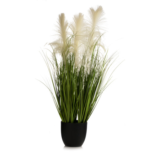 Artificial Feather Reed Grass in Pot