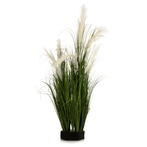 Artificial Pampas Grass with Black Foam Stand