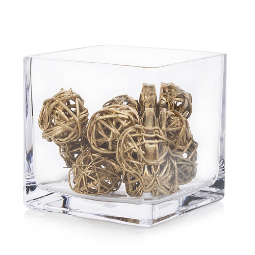 4.0" Clear Cube Glass Vase