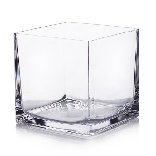 5.0" Clear Cube Glass Vase