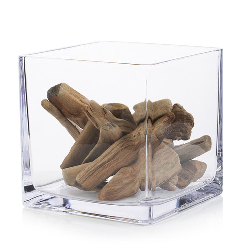 6.0" Clear Cube Glass Vase