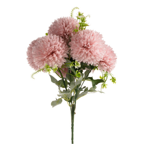 7 Heads Artificial Silk Marigold Flower Bouquet (Pink）