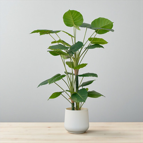 Artificial Green Leaf Tree in Pot