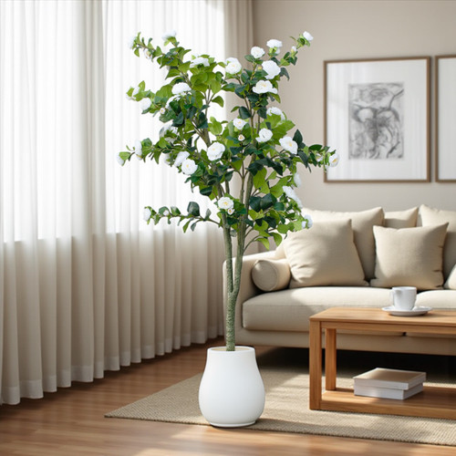 Artificial Rose Flower Tree in Pot