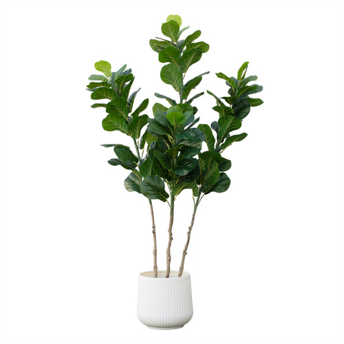 5 ft Artificial Fiddle Leaf Fig Tree in Nursery Pot