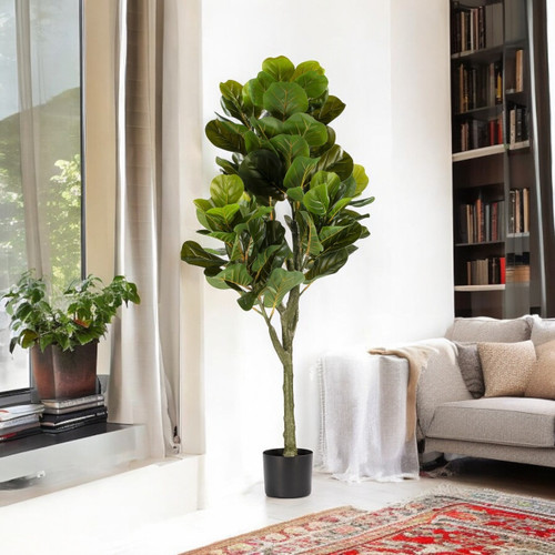 Artificial Fiddle Leaf Fig Tree in Nursery Pot (New)