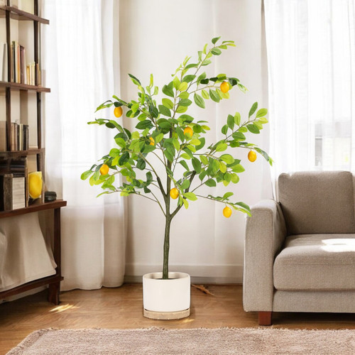 Artificial Lemon Tree in Nursery Pot (New)