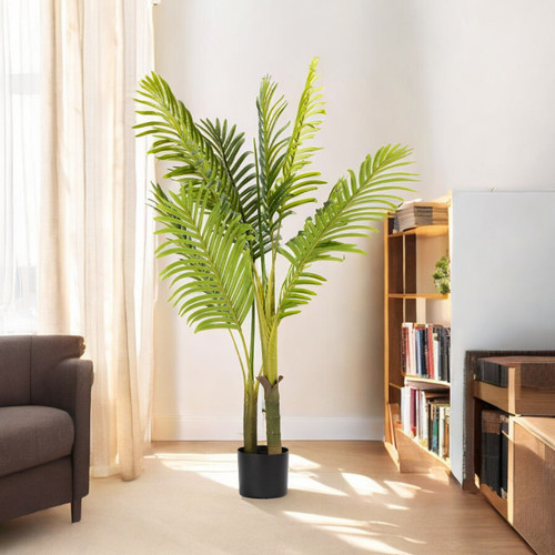 Artificial Palm Tree in Black Nursery Pot (New)