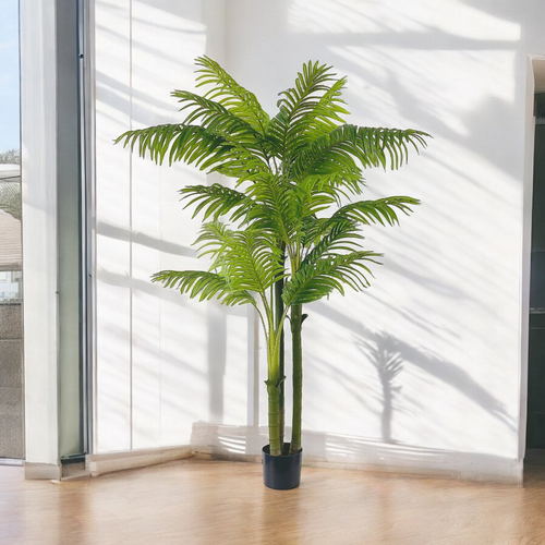 Artificial Palm Tree in Black Nursery Pot (New)