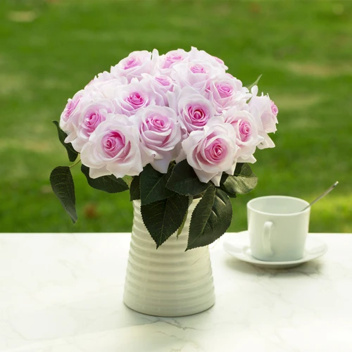 7 Heads Rose Flower Bouquet (New) — Available in 5 Colors
