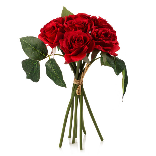 7 Heads Rose Flower Bouquet (New) — Available in 5 Colors