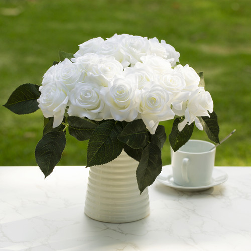 7 Heads Rose Flower Bouquet (New) — Available in 5 Colors