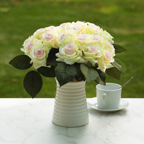 7 Heads Rose Flower Bouquet (New) — Available in 5 Colors