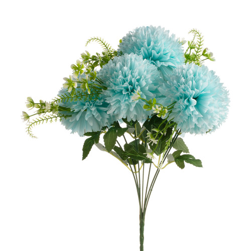 7 Heads Artificial Silk Marigold Flower Bouquet  (New) — Available in 3 Colors