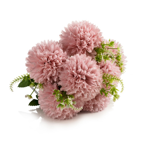 7 Heads Artificial Silk Marigold Flower Bouquet  (New) — Available in 3 Colors
