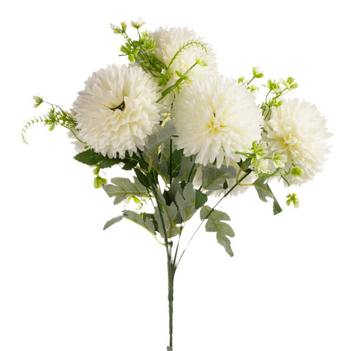 7 Heads Artificial Silk Marigold Flower Bouquet  (New) — Available in 3 Colors