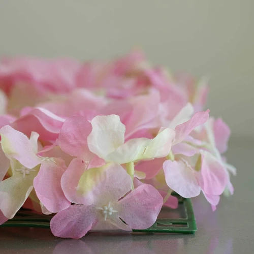 12 Pack 33 Sq ft. UV Protected 3D Silk Rose & Hydrangea Flower Wall Mat Panel (New) — Available in 4 Colors