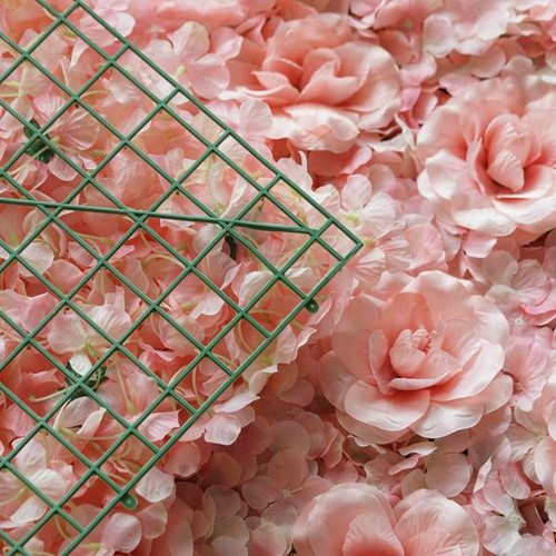 12 Pack 33 Sq ft. UV Protected 3D Silk Rose & Hydrangea Flower Wall Mat Panel (New) — Available in 4 Colors