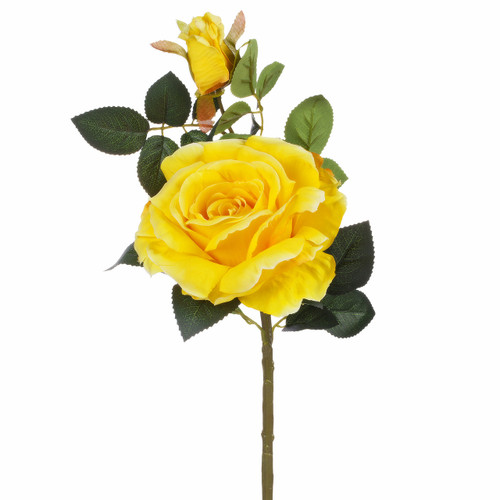 Artificial Open Rose Flower Spray (New) — Available in 4 Colors