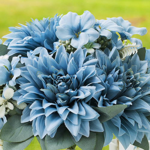 20" Artificial Dahlia Flower Bush (New) — Available in 3 Colors