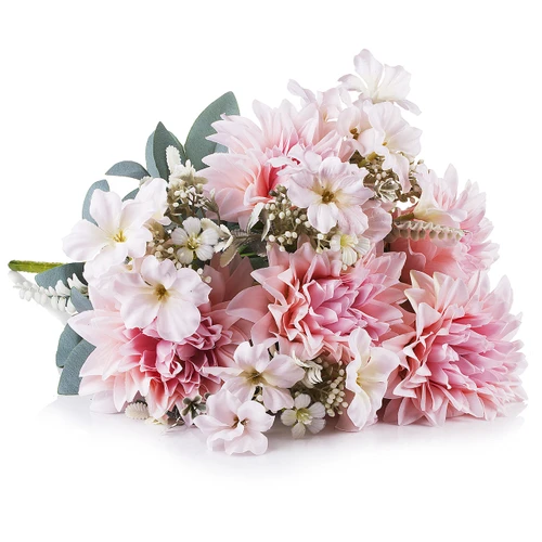 20" Artificial Dahlia Flower Bush (New) — Available in 3 Colors