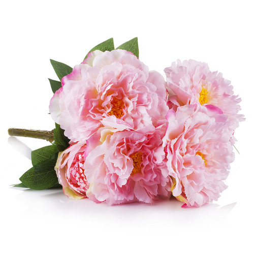 20"Artificial Peony Flower Bush with 7 Large Flower Head (New) — Available in 3 Colors