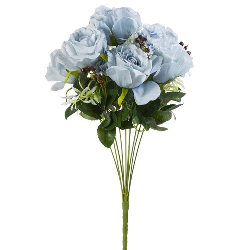 Mixed Artificial Rose Flower Bush (New) — Available in 3 Colors