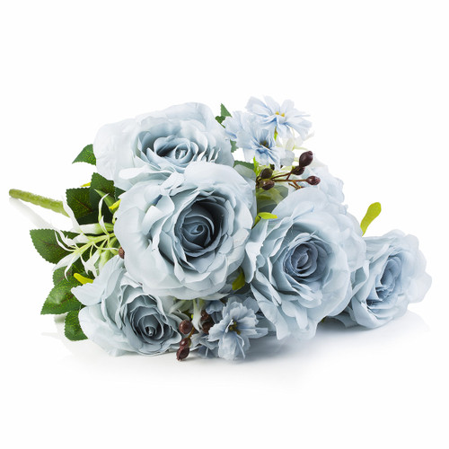 Mixed Artificial Rose Flower Bush (New) — Available in 3 Colors