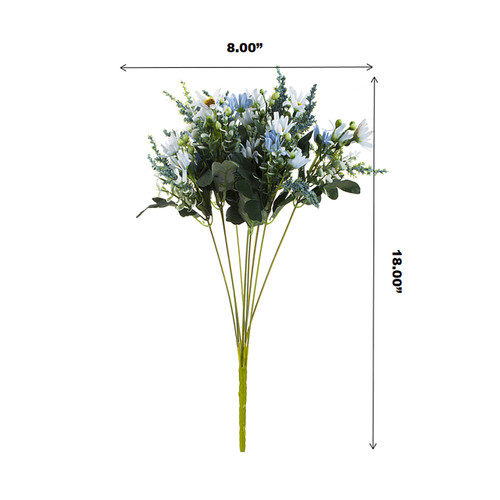 18" Artificial Daisy Flower Bush (New) — Available in 3 Colors
